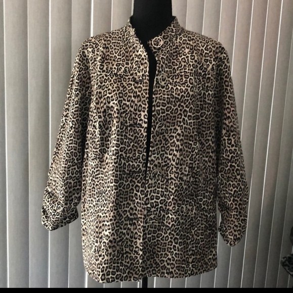 Chico's Animal Print Lightweight Jacket - Picture 3 of 7